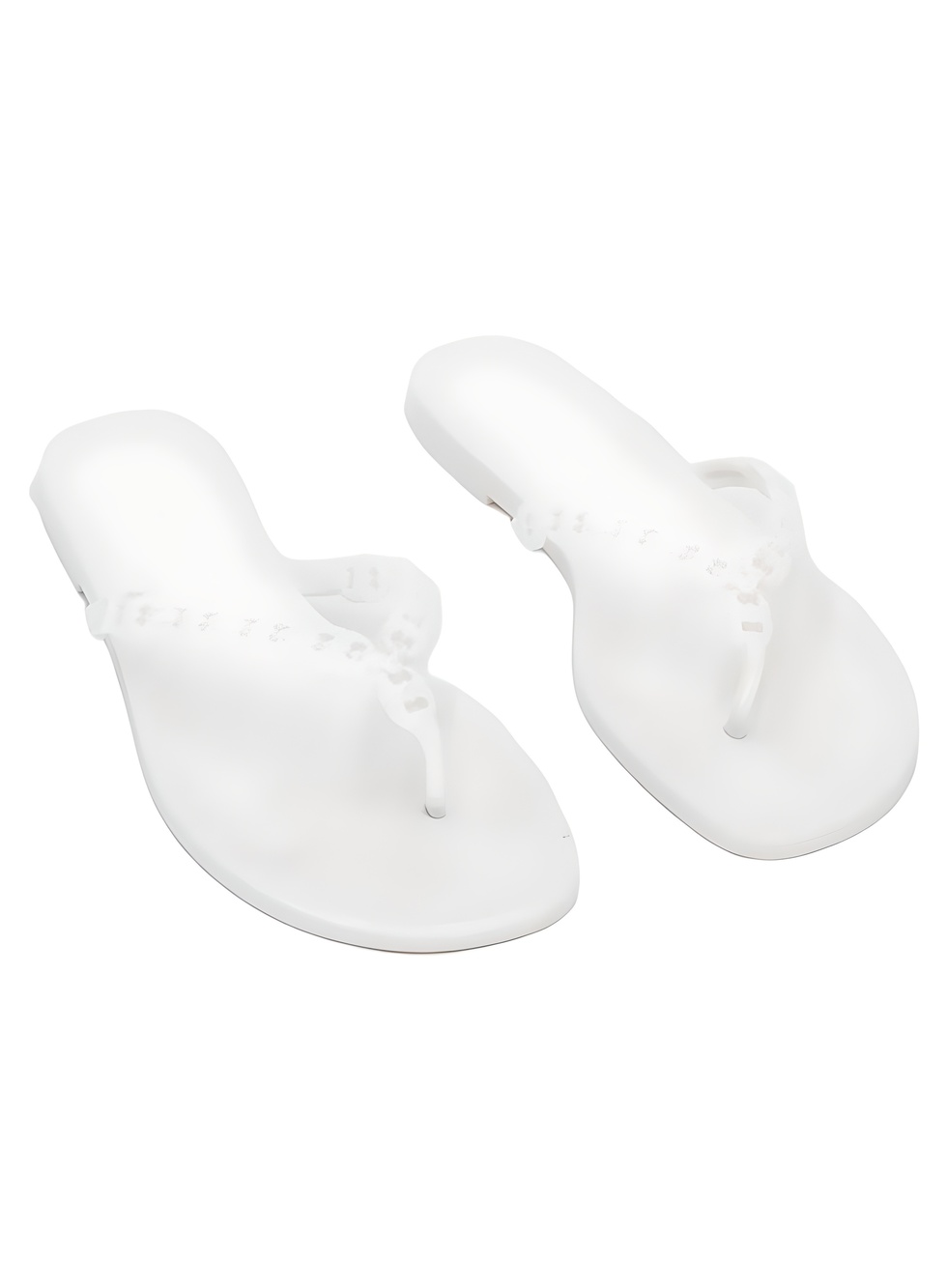 Tory Burch White Jelly Chain Link Thong Flip Flop Sandals Size 8M